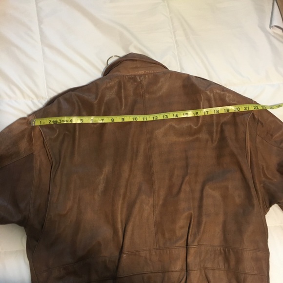Vintage Nordstrom Brass Plum Leather Bomber Jacket - Picture 10 of 16